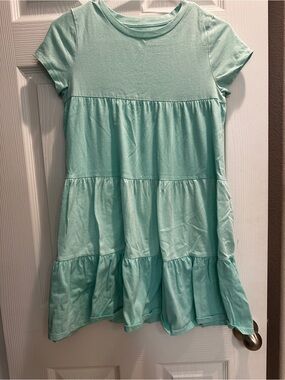 Arizona Jean Company Girls' Mint Tiered Short-Sleeve Dress